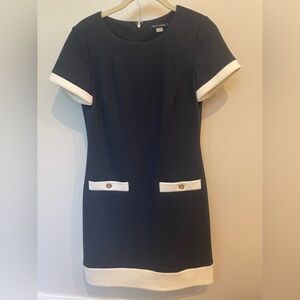 Tommy Hilfiger Navy Dress with White Trim